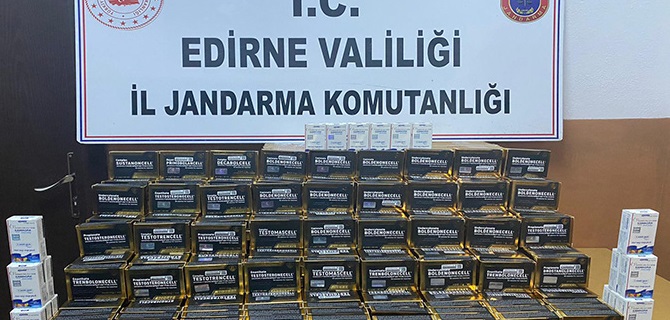 Üretimi ve satışı yasak doping hapları ele geçirildi