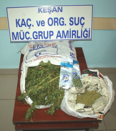 Keşanda 3 Kilo 351 Gram ,Esrar Ele Geçirildi