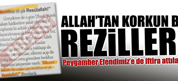 Cemaatin gazetesinden Peygamberimize iftira