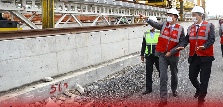 Edirne'de hızlı tren şantiyesinde incelemelerde bulundu