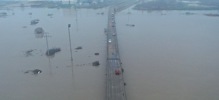 Ergene Nehri'ndeki alarm seviyesi 