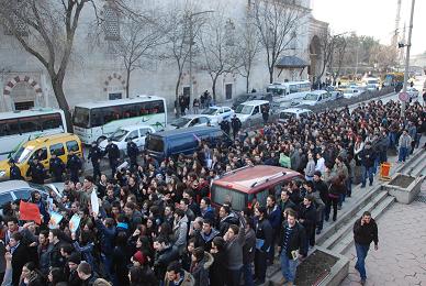 EDİRNE'DE ULAŞIM ZAMMI PROTESTOSU