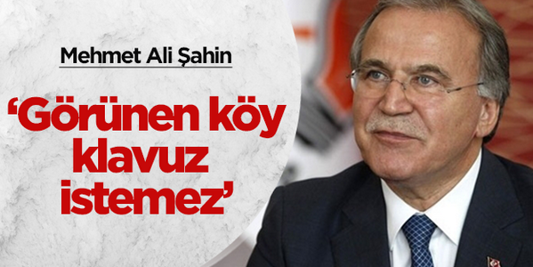 Mehmet Ali Şahin'den Kritik Köşk Açıklaması!