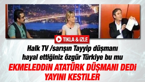 Ekmeleddin İhsanoğlu eleştirilince Halk TV yayını kesti video