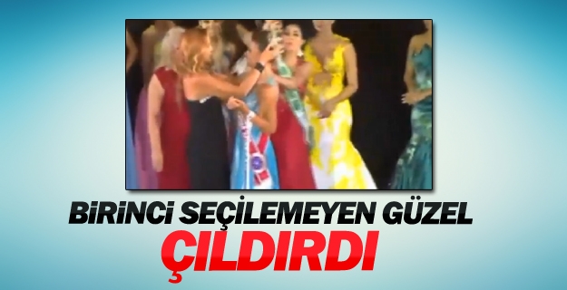 Güzellik yarışmasında birinci seçilmeyen güzel çıldırdı