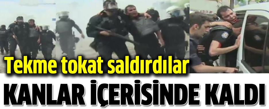 1 Mayıs'ta Polis Memuruna Linç Girişimi! Tekme Tokat Saldırdılar! VİDEO