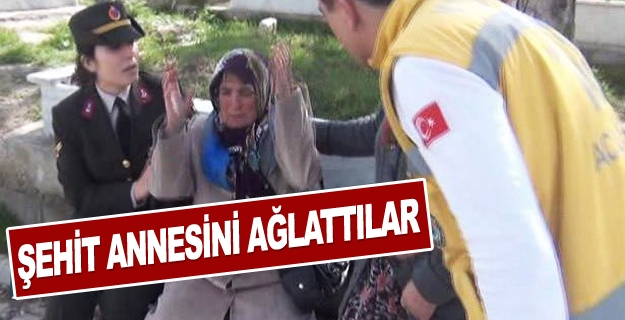 Karanfil alamayan şehit annesi gözyaşlarına boğuldu