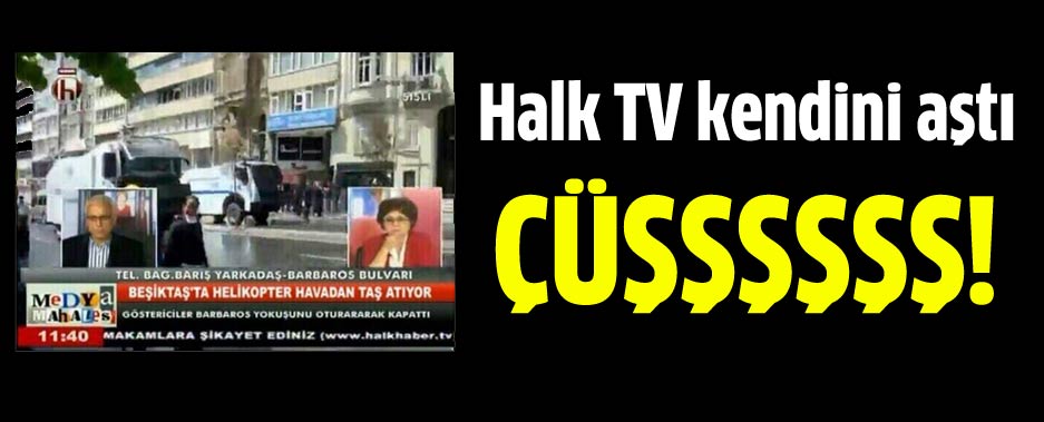 Halk TV'den Yuh Dedirten 1 Mayıs KJ'si: Polis Helikopterden Taş Attı! VİDEO