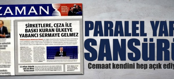 ZAMAN’dan “paralel yapı” sansürü!