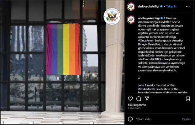 ABD Büyükelçiliğinden LGBT Sapıklığına Destek