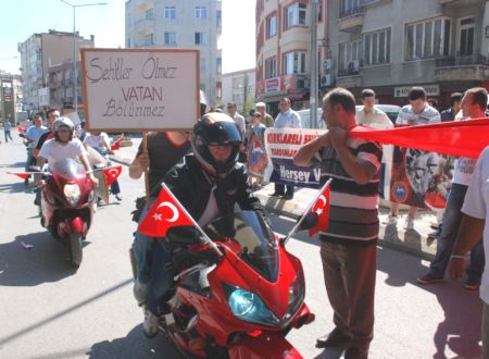 Kırklareli de , Terör Protestosu