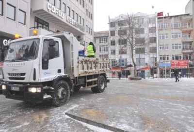 Çorlu'da ve Çerkezköy'de Kar Yağışı