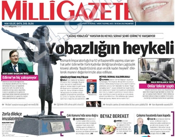 Milli Gazete’den heykel yıkma kampanyası