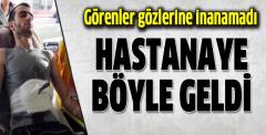 Hastaneye karnındaki bıçakla geldi