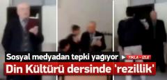 Din Kültürü Dersinde 'Rezil' Görüntüler! Sosyal Medyadan Büyük Tepki -VİDEO-