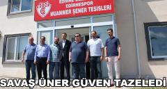 Edirnespor’da Üner güven tazeledi