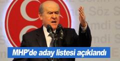 MHP'de aday listesi açıklandı