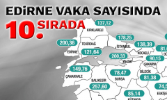 Edirne vaka sayısında 10. sırada