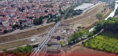 Halkalı-Kapıkule Demir Yolu Projesi'nin Edirne'deki viyadük çalışmaları sürüyor