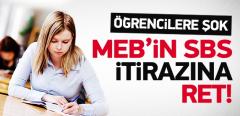 Öğrenciler ŞOKTA: MEB'in SBS İtirazı Reddedildi!